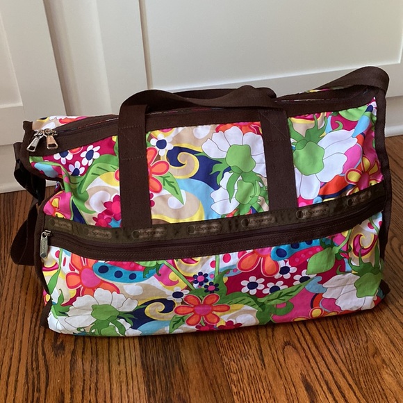 LESPORTSAC Flower 🌸 Power duffle and tote bag - multi color (set of 2) - Picture 2 of 10
